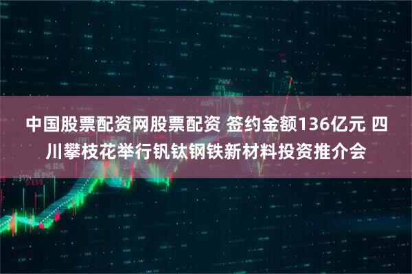 中国股票配资网股票配资 签约金额136亿元 四川攀枝花举行钒钛钢铁新材料投资推介会